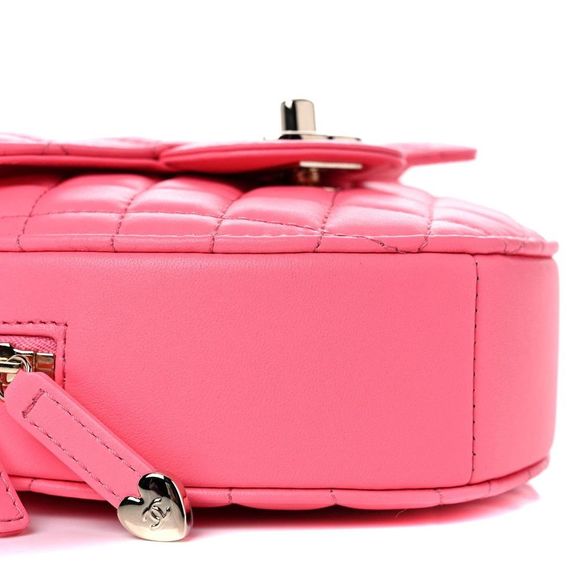 Chanel Pink Heart Bag 22S CC In Love Leather Crossbody bag NEW Authentic - Picture 14 of 15